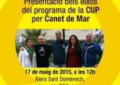 Presentació dels eixos del programa de la CUP per Canet